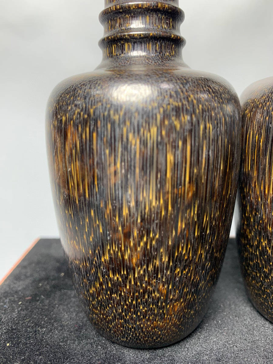 日本正規代理店品 『館蔵珍品 骨材細密彫 雙魚紋鎮尺』置物 賞物 貴重