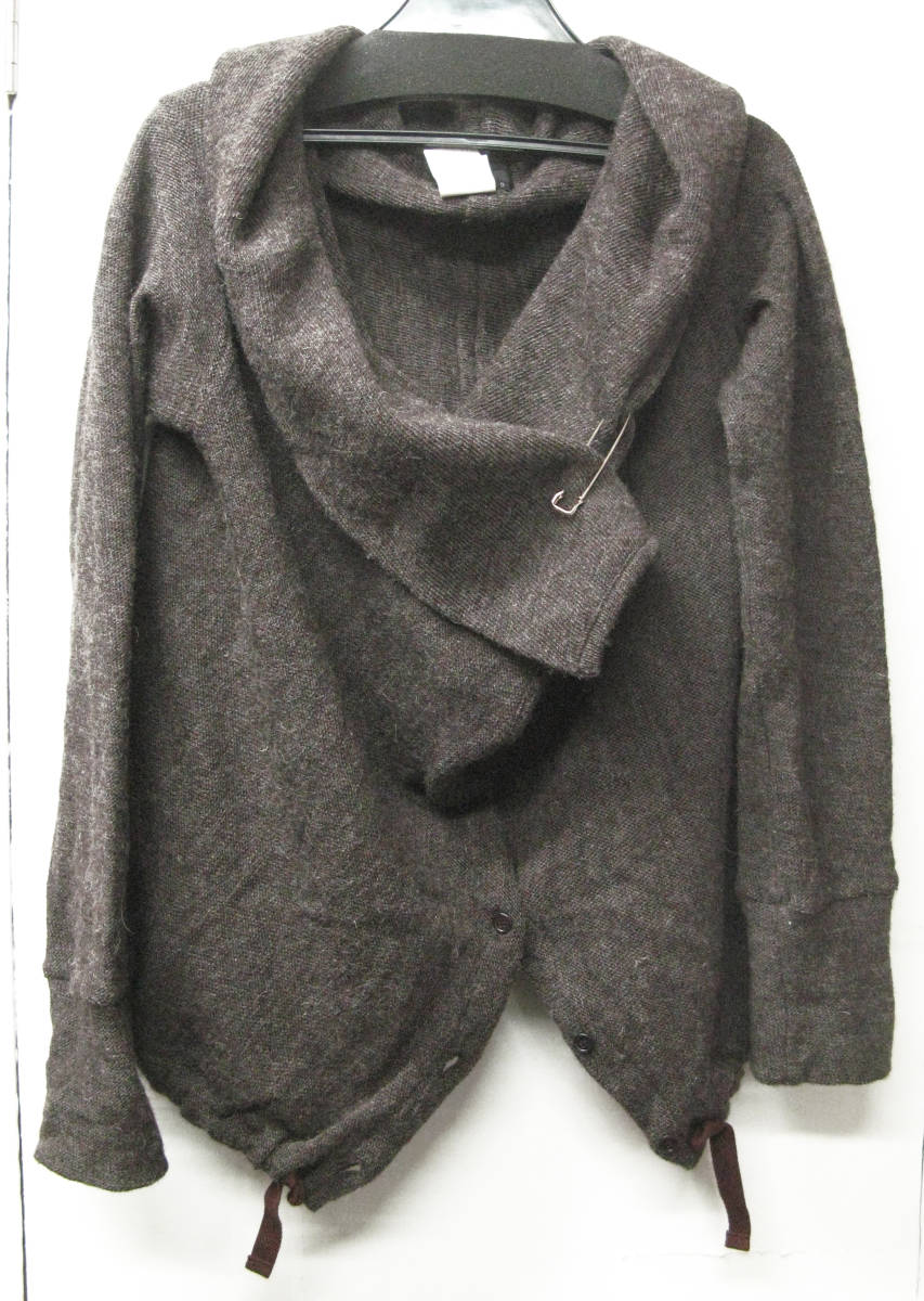 最高級 ワイズ ヨウジヤマモト：変形 brown 3 jacket cardigan knit