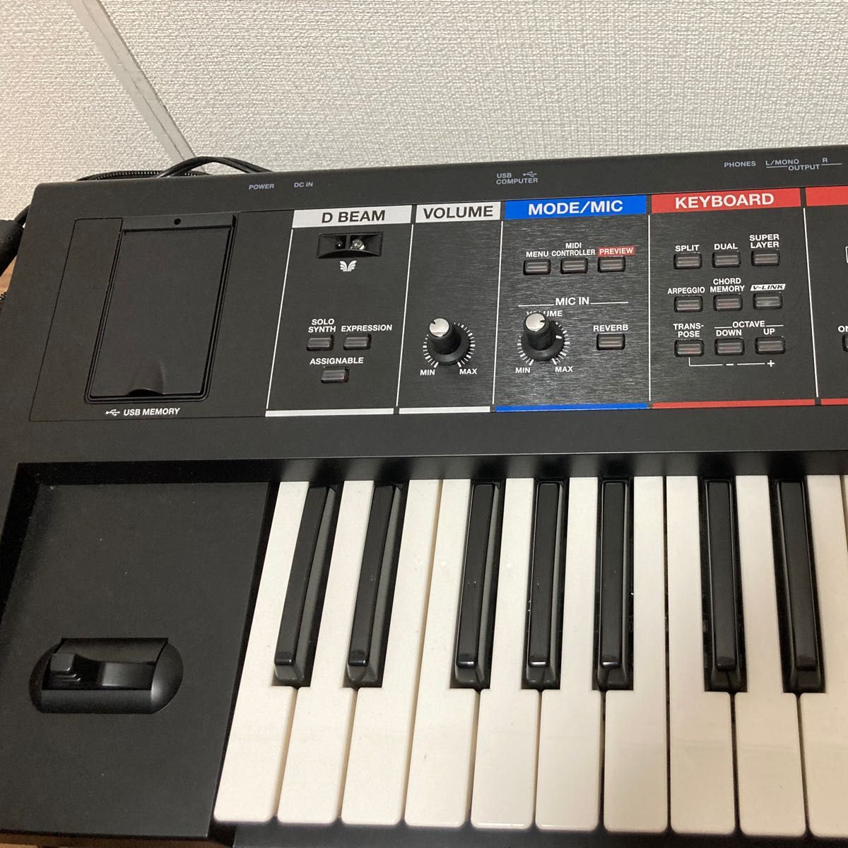 Roland Juno Di （専用ソフトケース、アダプタ付） ローランド