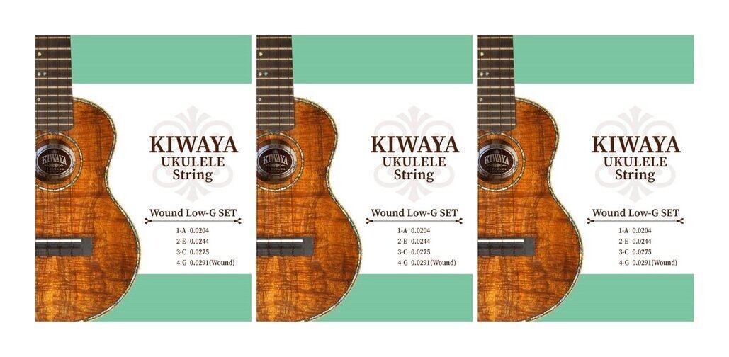 KIWAYA KFC-LG SET ウクレレ弦 LOW-G セット クリア ソプラノ コンサート テナー ウクレレ対応 フロロカーボン弦