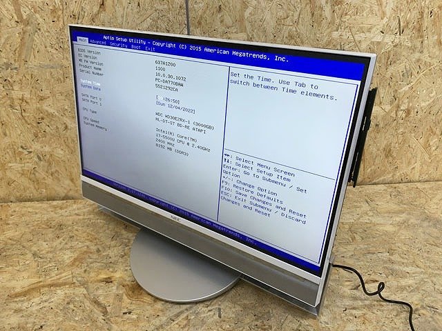 AME55970相 NEC LAVIE 23.8型 一体型PC PC-DA770BAW Core i7-5500U メモリ8GB HDD3TB 現状品 直接お渡し歓迎