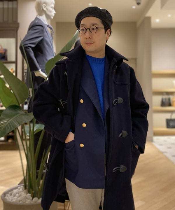 美品】BEAMS F別注 インバーティア ダッフルコート 38 M ネイビー