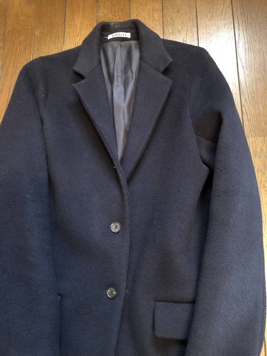 超目玉】 AURALEE【オーラリー】レディース*チェスターコート(NAVY