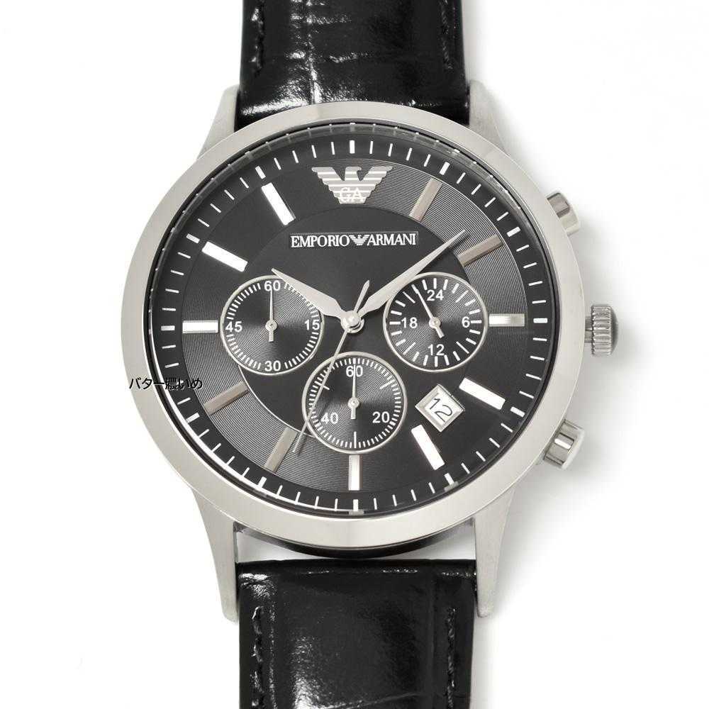 エンポリオアルマーニ EA メンズ腕時計 ブラック クオーツ 新品-