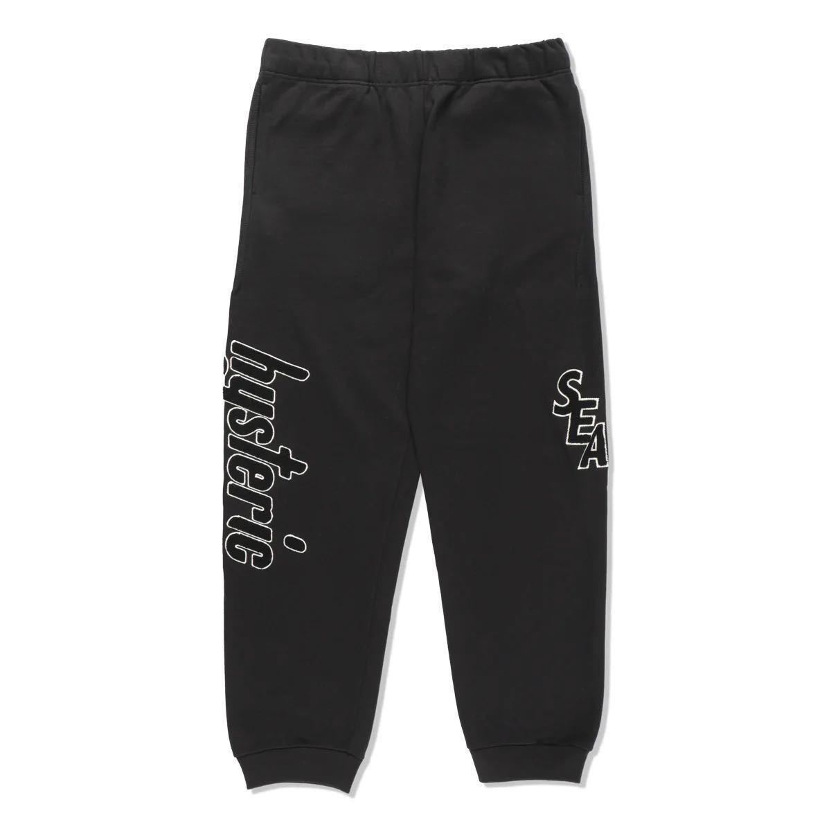 【新品未使用】 22AW 23 新品 WIND AND SEA HYSTRIC GLAMOUR ウィンダンシー ヒステリックグラマー WDS VARSITY SWEAT PANTS パンツ BLACK_画像1