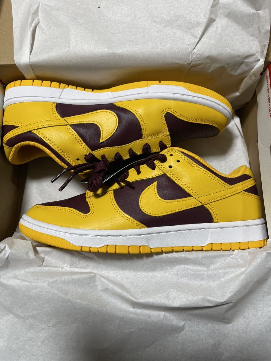 【新品未使用】 22AW 23 新作 新品 NIKE ナイキ DUNK LOW UNIVERSITY GOLD AND DEEP MAROON ダンクロウ スニーカー 靴 くつ 27cm 即決あり_画像7