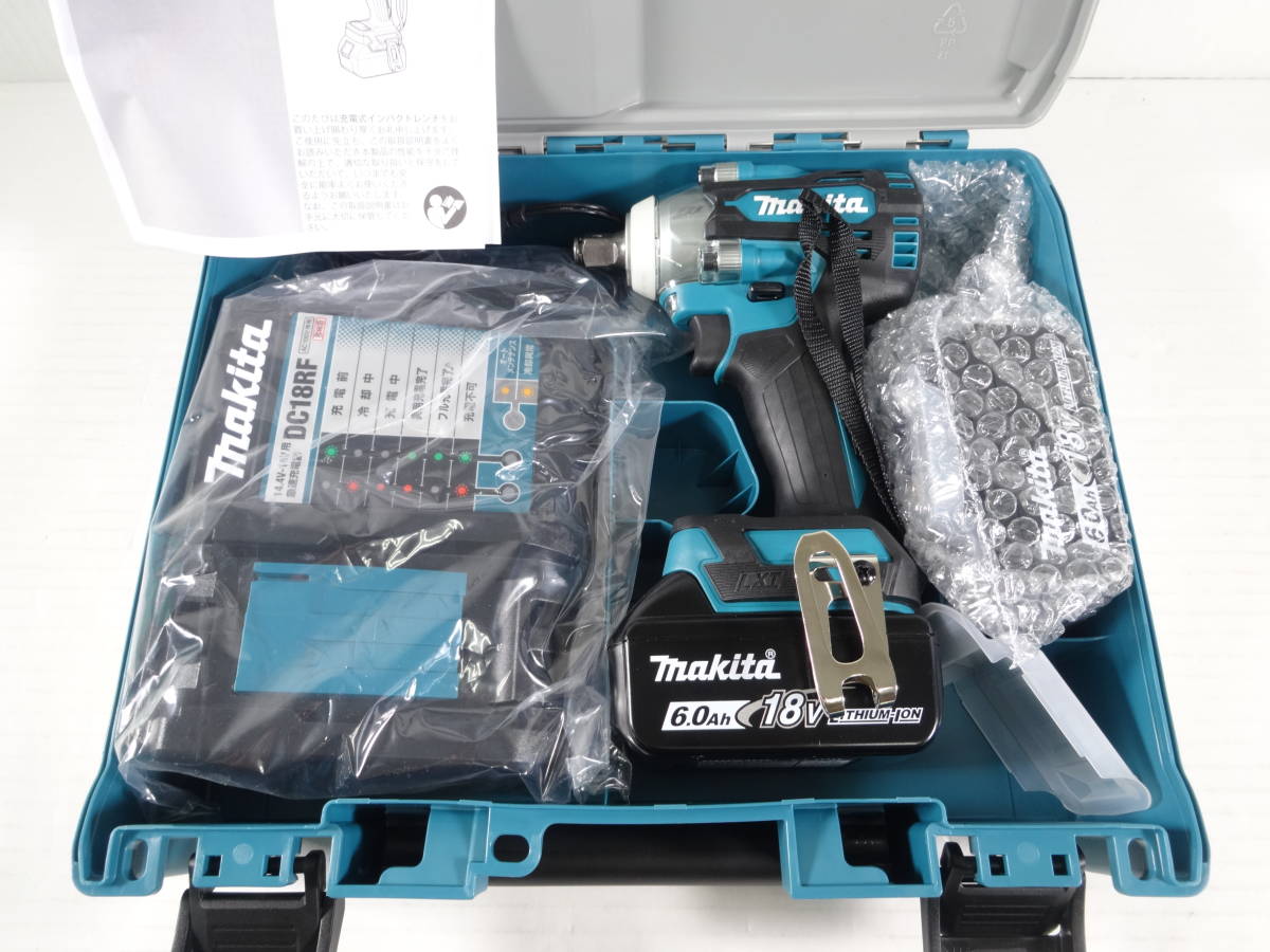 43/Ω281☆makita(マキタ)6.0Ah・ 18V 充電式インパクトレンチ ...