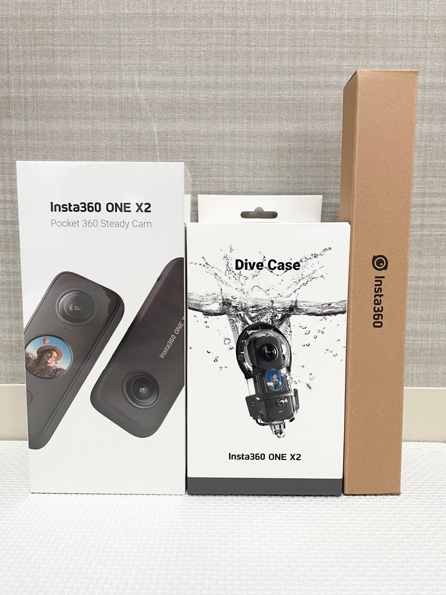 新品未使用】Insta360 one X2 潜水ケース 自撮り棒セット カメラ アクションカメラ、ウェアラブルカメラ 
