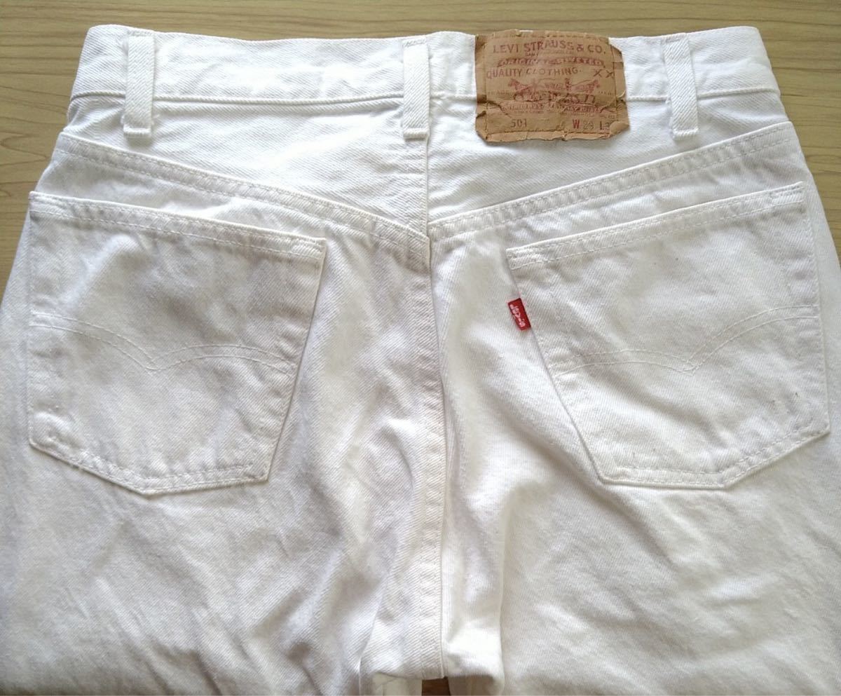 Levi's 501 W29 L36■USA製■ジーンズ■綿100％■ホワイトデニム パンツメンズ コットン_画像4