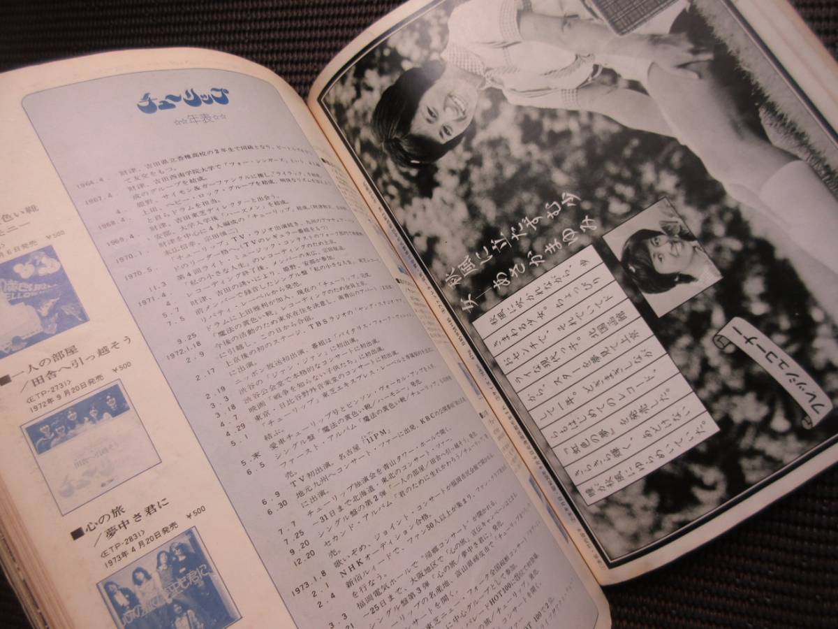 雑誌 1973「季刊ポッポ POP PO チューリップ特集」楽譜付 中古書籍 