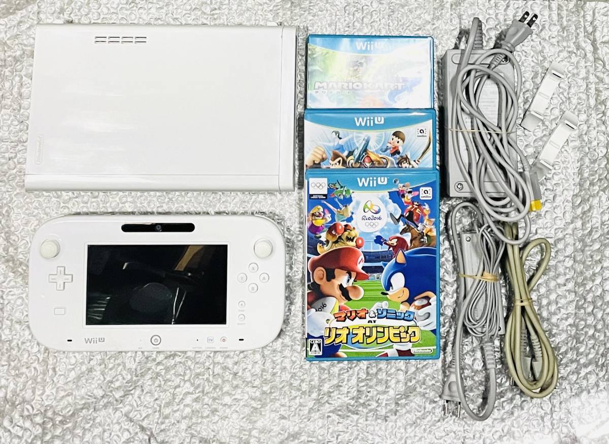  Nintendo Wii U white 32GB extra soft 3ps.@Nintendo