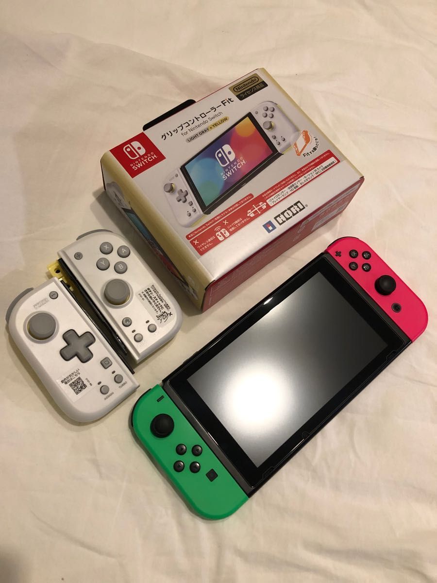 卸直営 Nintendo Switch 有機EL ホワイト グリップコントローラー他