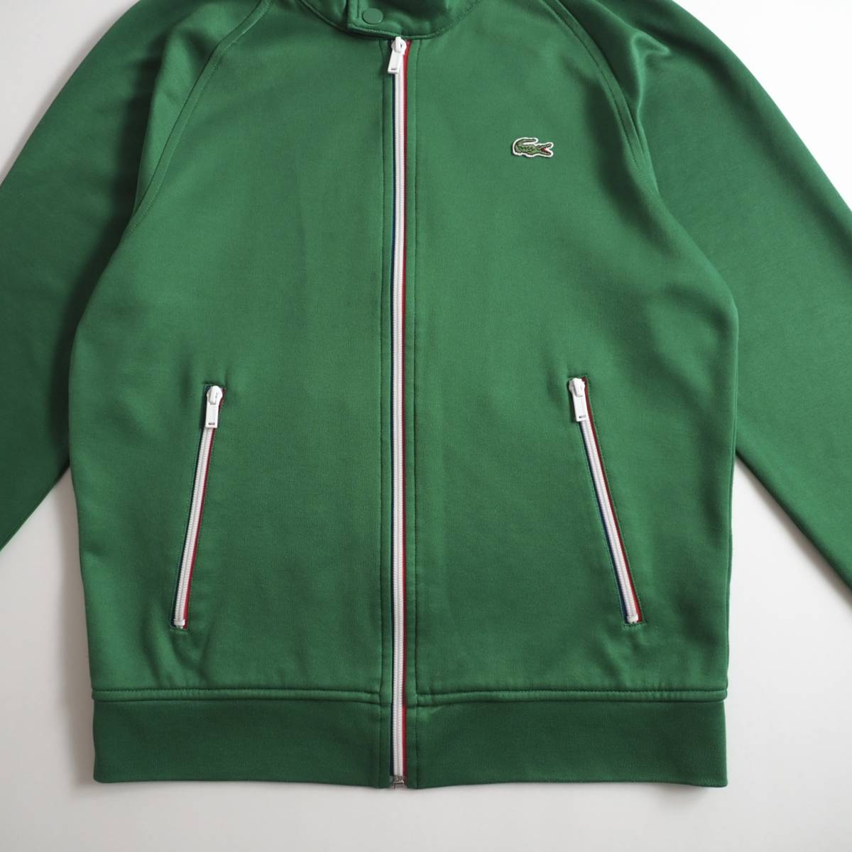 ラコステ　Lacoste　トラックジャケット　ジャージ　ジップアップ　グリーン　美品　メンズ