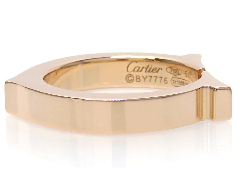 Cartier カルティエ 750 Cフラット リング ピンクゴールド-