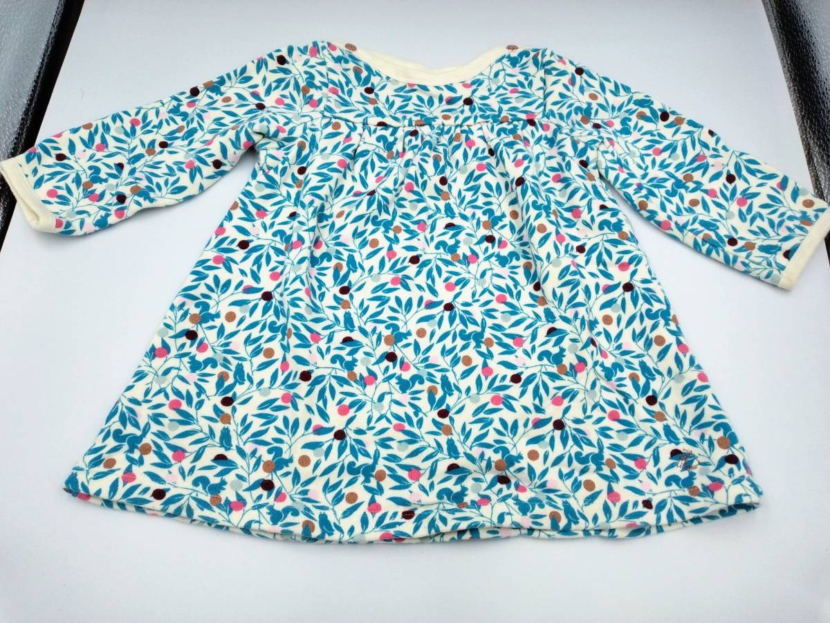 [USED]プチバトー PETIT BATEAU ワンピース 12m/74㎝_画像1