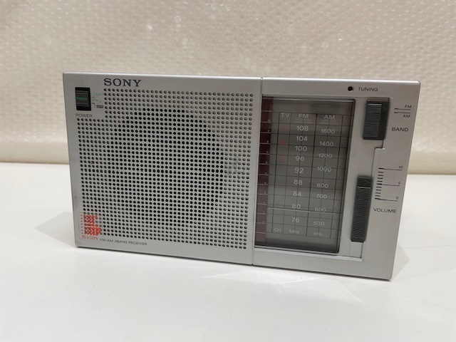 □SONY バンドラジオ FM AM ソニー ラジオ ICF-710 昭和レトロ
