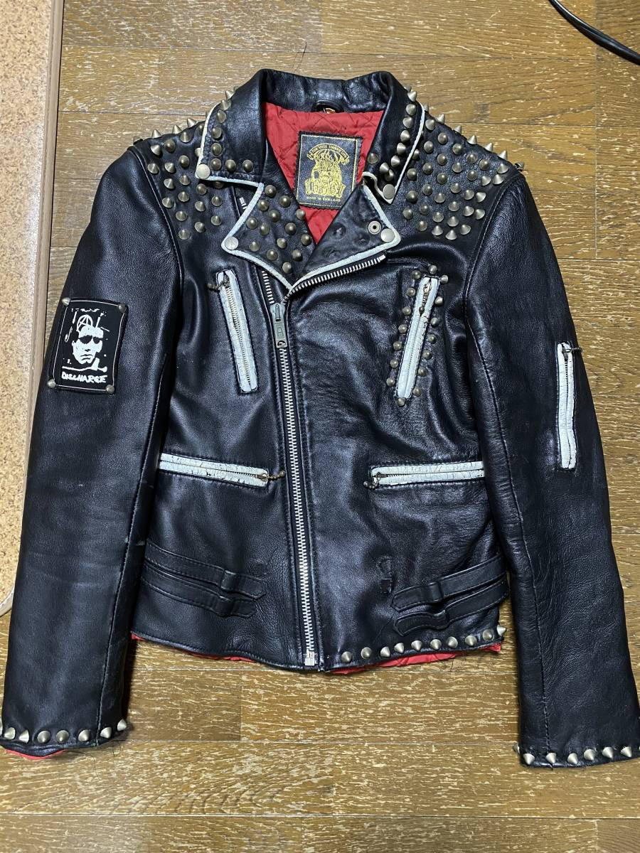 最新作の 666/kingmob ライダース 鋲ジャン 36相当 ハードコア パンク