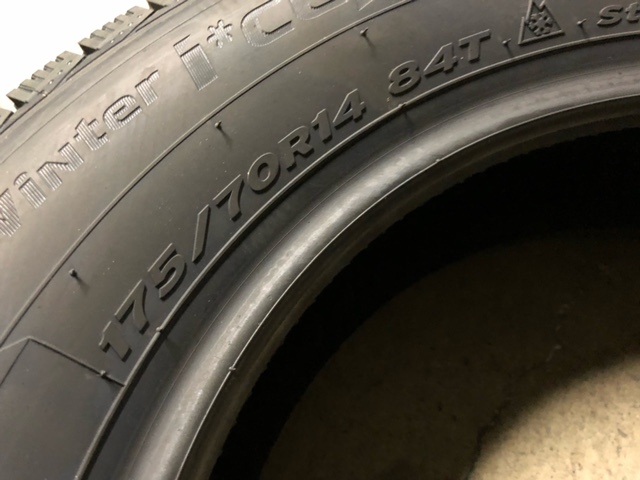 【I-266】● 新品・未使用 ● 175/70R14 スタッドレスタイヤ4本セット 2022年製 ● Winter i*cept iZ2A ハンコック ●_画像5