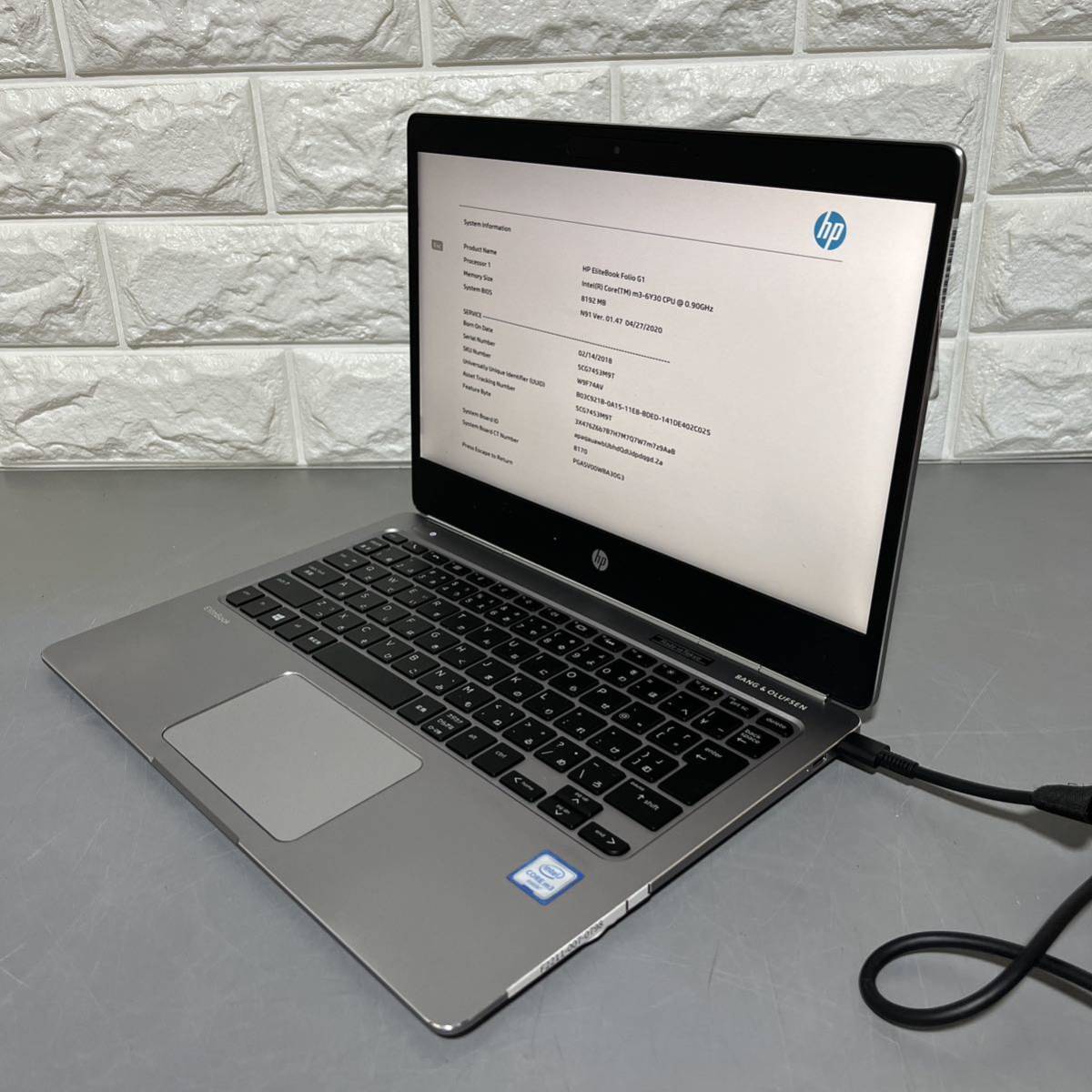 HP EliteBook FolioG1 m3-6y30 ACあり#1104