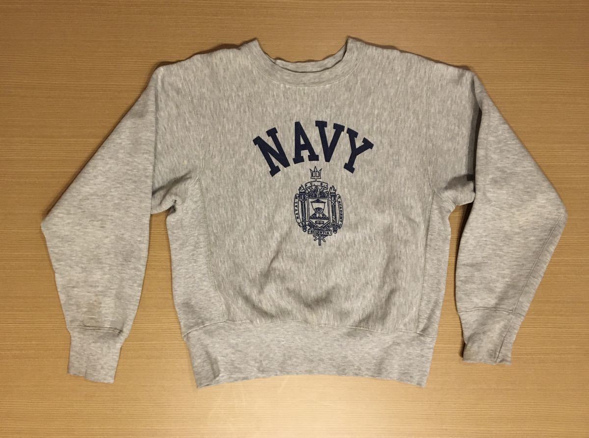 80s チャンピオン NAVY 染み込み ビンテージ スウェット リバースウィーブ トリコタグ USA製 アメリカ製 90s USMA USAFA  AIR FORCE ACADEMY