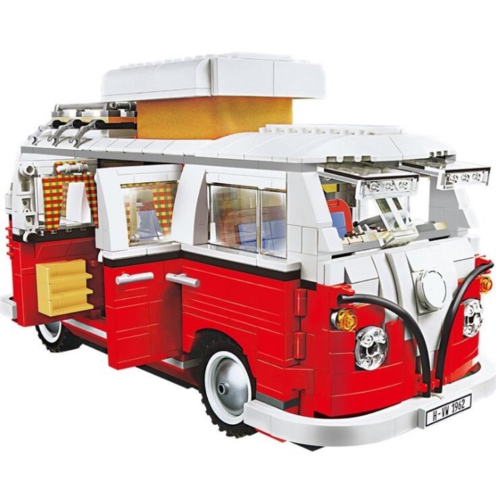 【国内発送・送料込み】箱なし LEGO互換 フォルクスワーゲン ワーゲンバス キャンピングカー T1_画像3