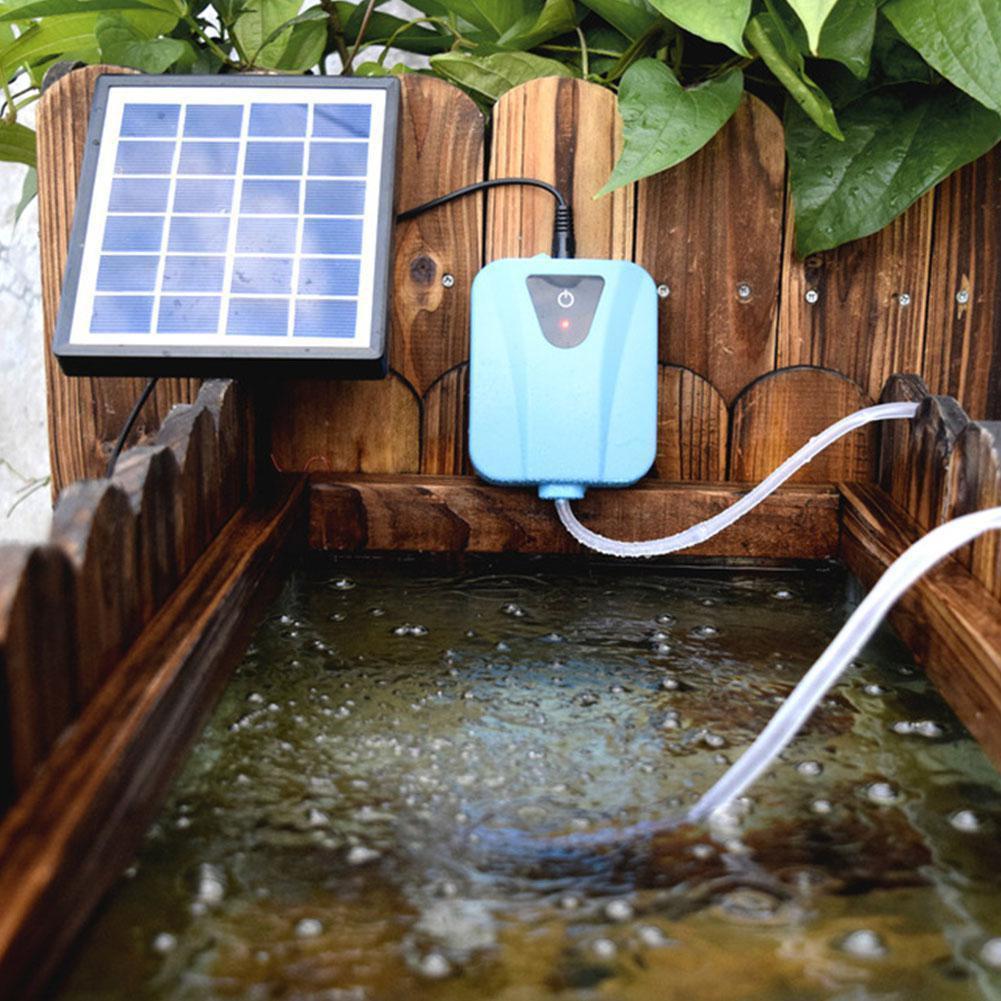 アクアリウム ガーデン 池 ソーラーパワー 酸素 エアポンプ エアレーション 太陽充電 屋外 水族館 水槽 ソーラーパネル USB充電