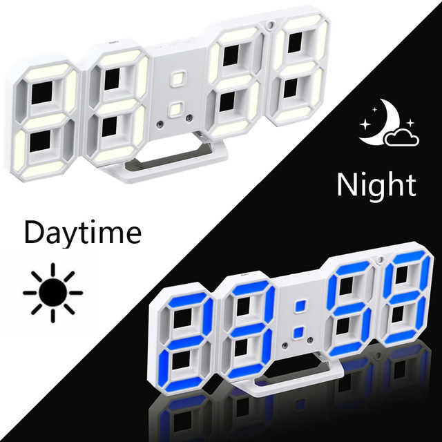 インテリア 壁掛け時計 デジタル ウォールクロック 選べる4色 LED Digital Numbers Wall Clock ブルー_画像2
