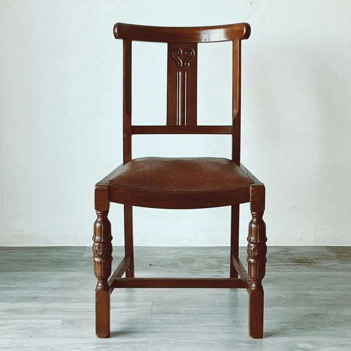 アンティーク 家具 ダイニングチェア イギリス 英国 1930年頃 オーク材 椅子 ビンテージ家具/ヴィンテージ 輸入家具 店舗什器 357B