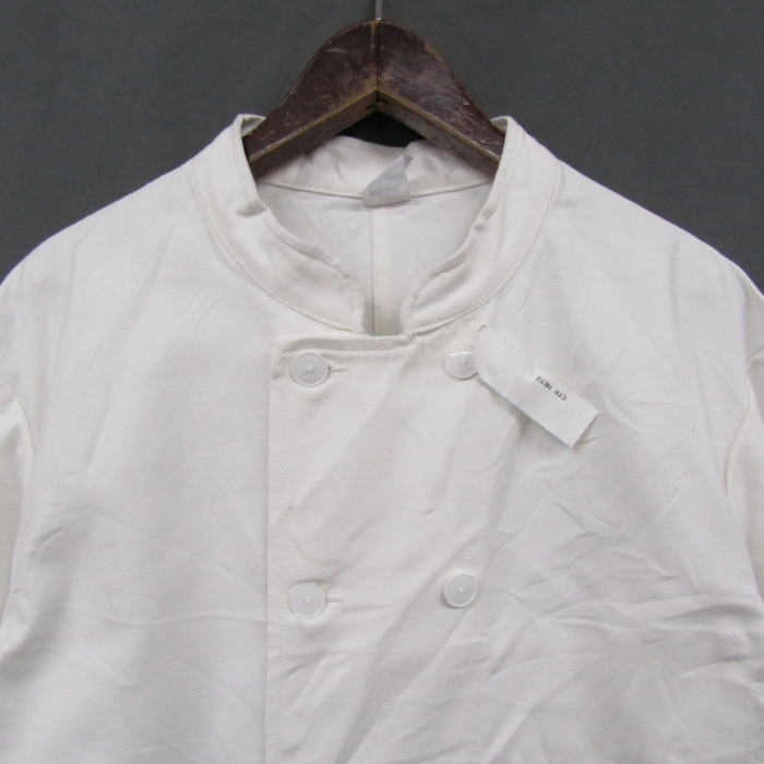 90s EURO vintage ビッグサイズ 100C XL~ MolineL コック シャツ 長袖 シェフ ホワイト ユーロ 古着 ビンテージ 2D1104の画像5