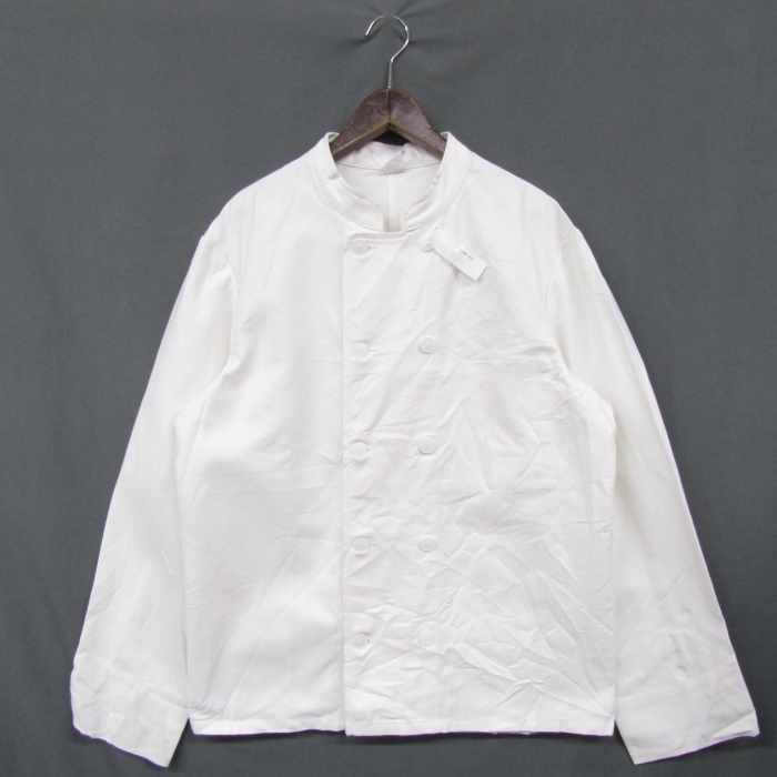 90s EURO vintage ビッグサイズ 100C XL~ MolineL コック シャツ 長袖 シェフ ホワイト ユーロ 古着 ビンテージ 2D1104の画像1