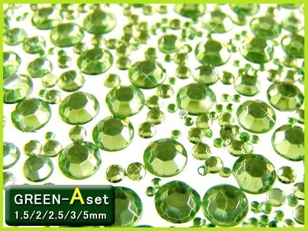 Бесплатная доставка Акриловый камень 5 типов 10 000 зеленые a набор 1,5 мм 2,5 мм 3 мм 5 мм почтовая служба