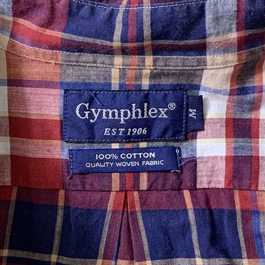 Gymphlex(UK)ビンテージコットンチェックBDシャツ