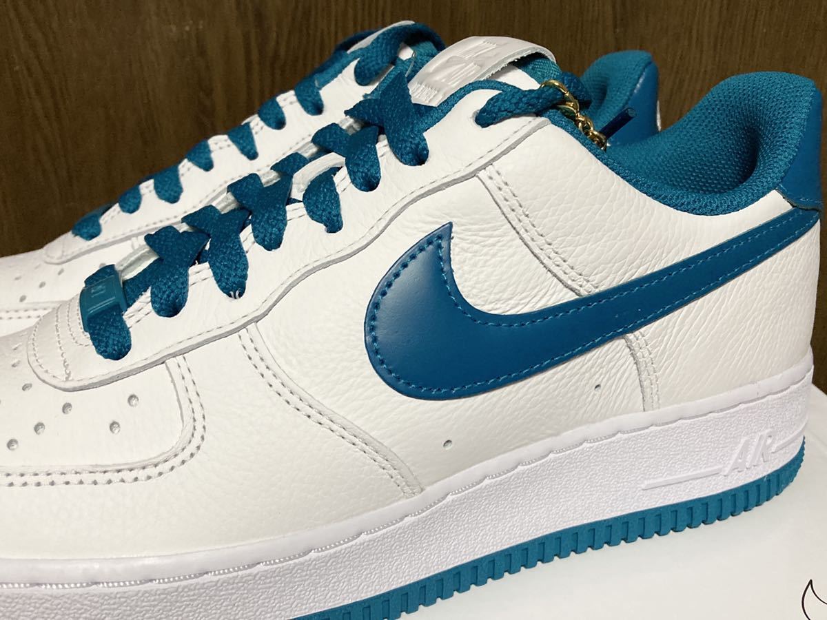 22年製 NIKE AIR FORCE 1 BY YOU ANNIVERSARY ナイキ エアフォース AF1【DO7416-991】ブライトスプルース レザー LEATHER 天然皮革 US8.5_画像4