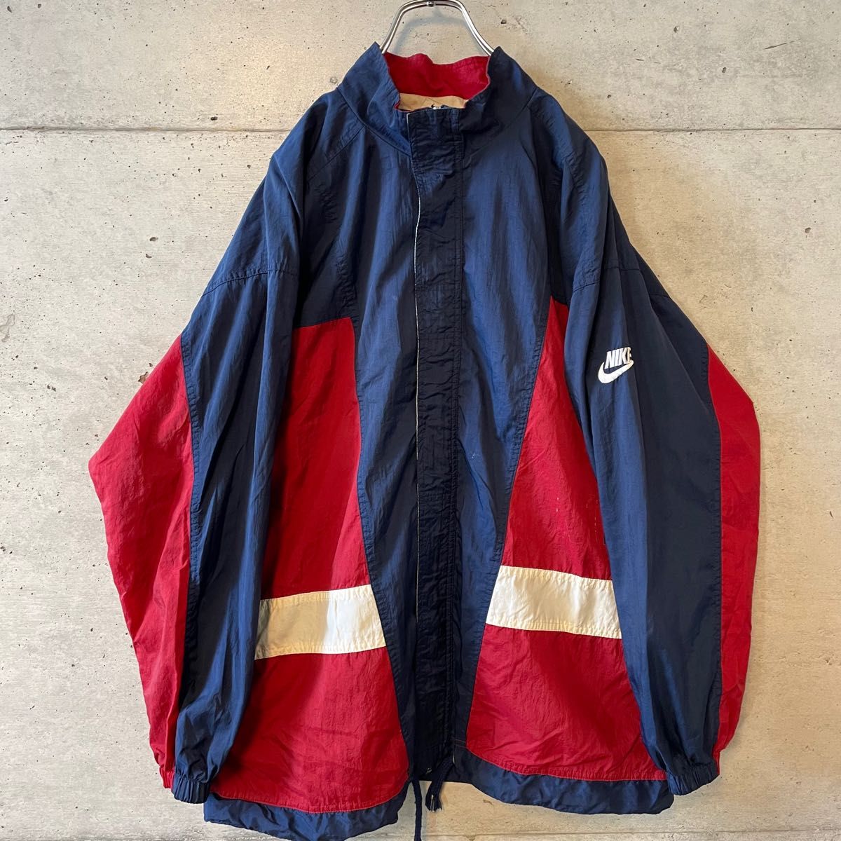 90年代 銀タグ NIKE ナイキ ナイロンジャケット マルチカラー ジャージ