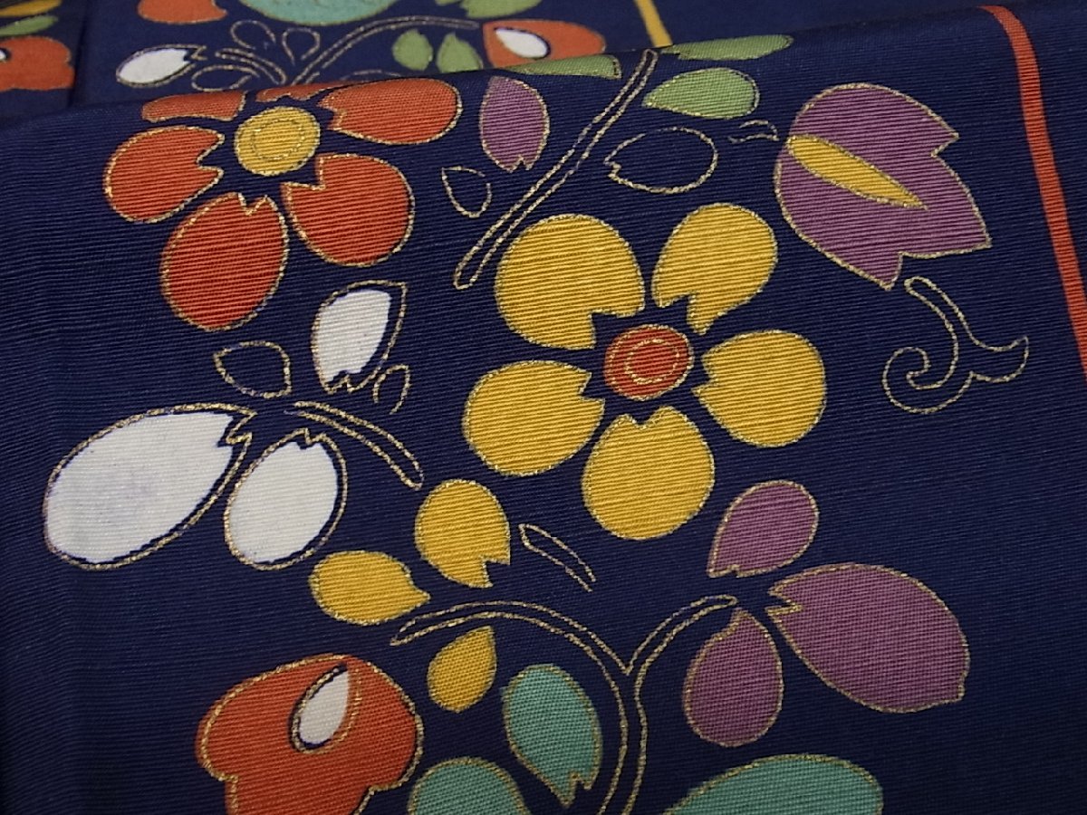 最初の 金糸 【春】9060m 紬 刺繍 蝶 花 着物 - poumonquebec.ca