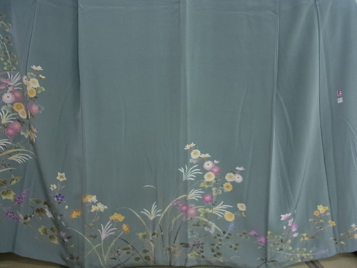 花美人着物 京加賀友禅 松本健一 訪問着 枝花文 逸品 ic0768