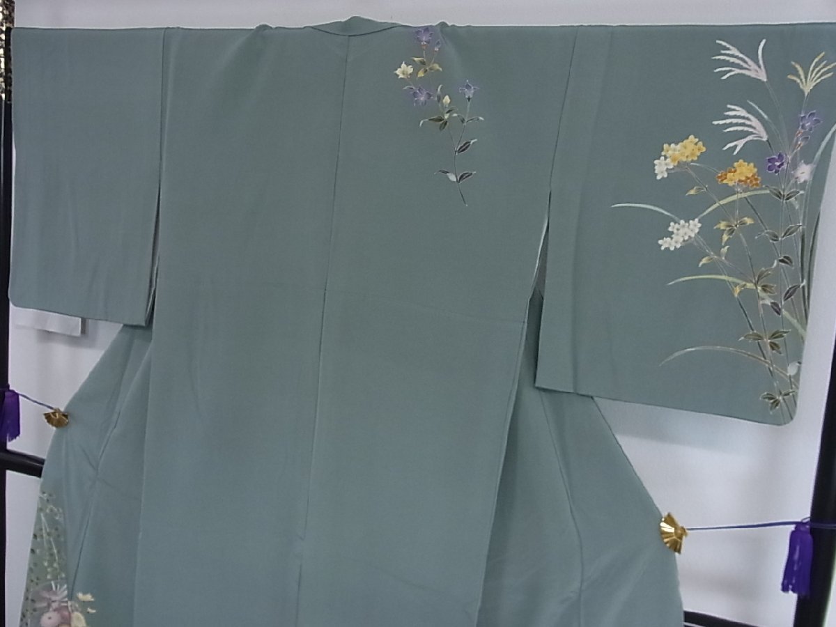 花美人着物 京加賀友禅 松本健一 訪問着 枝花文 逸品 ic0768