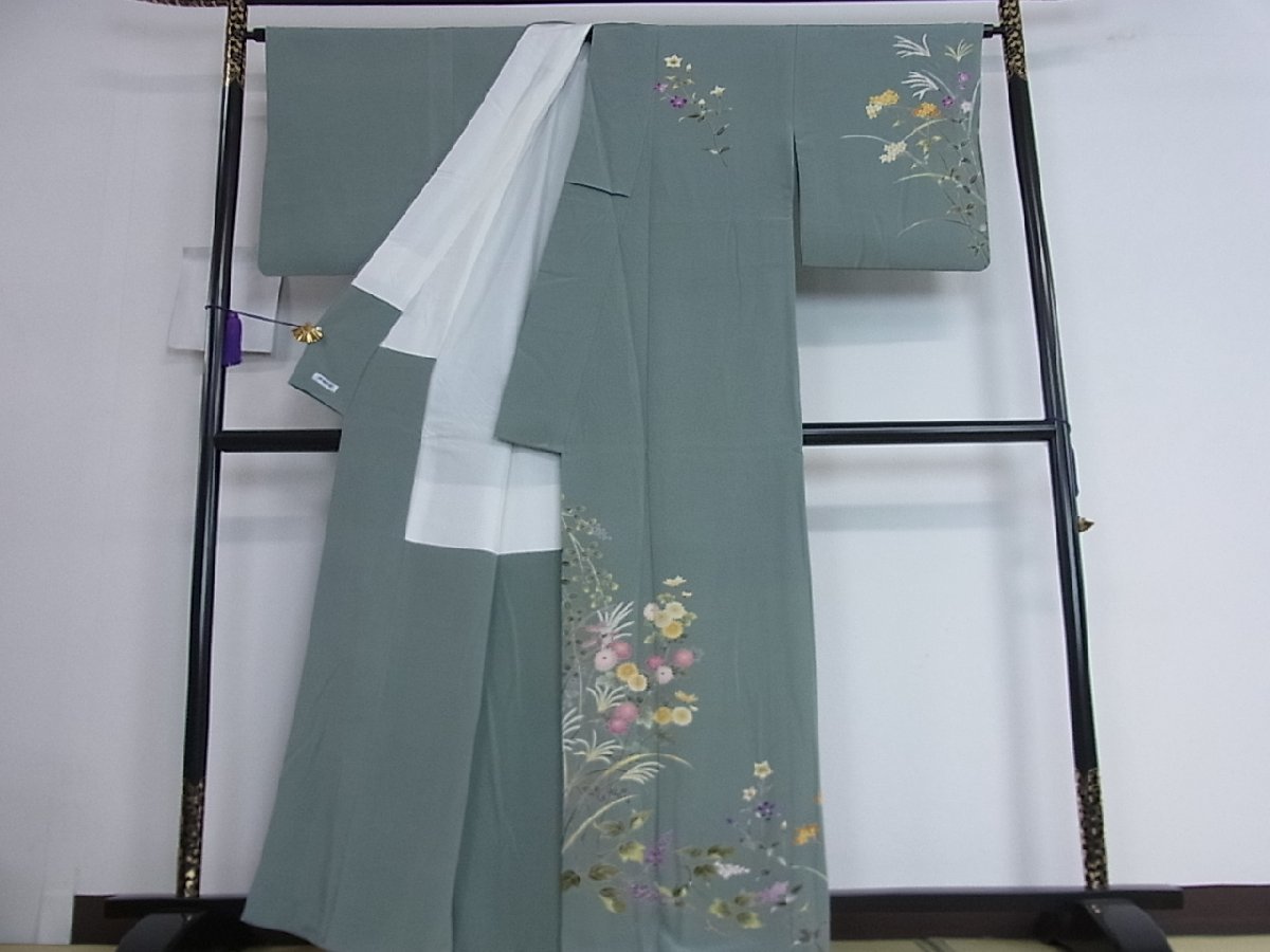 花美人着物 京加賀友禅 松本健一 訪問着 枝花文 逸品 ic0768