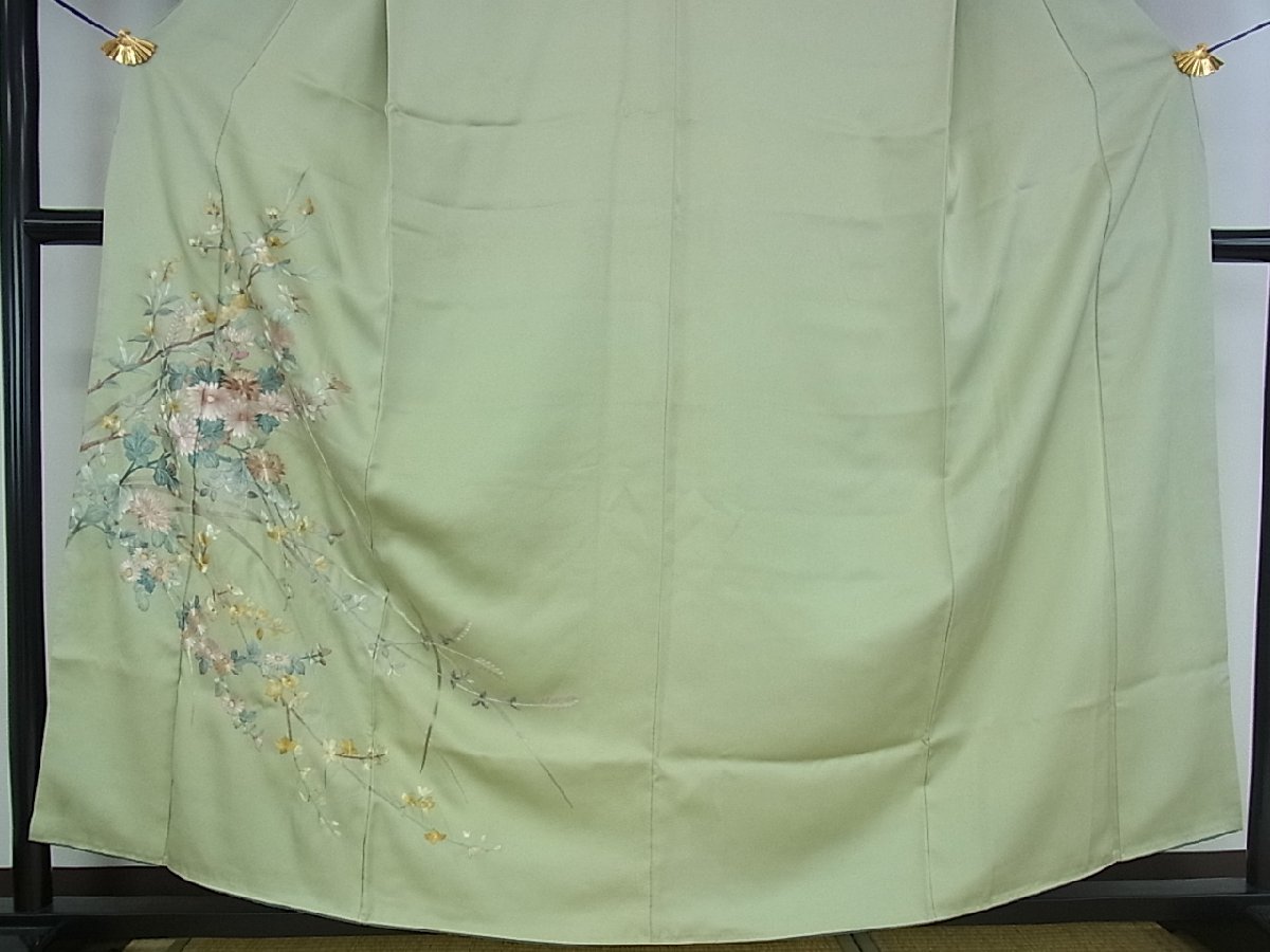 花美人着物 訪問着 総刺繍 枝花文 逸品 re1265