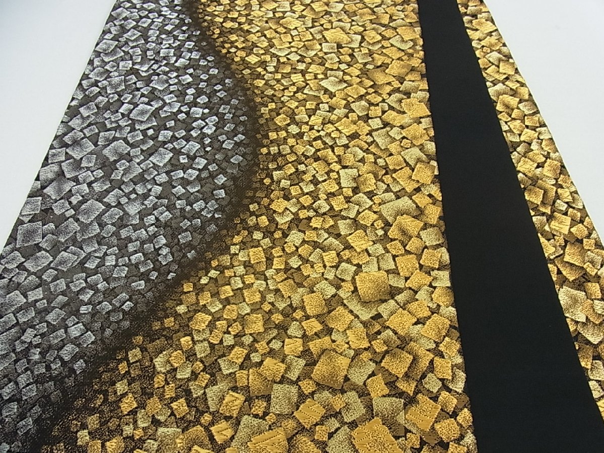 花美人着物 六通柄袋帯 煌帝截金 箔散らし 本金箔 白金箔 逸品 cm0185