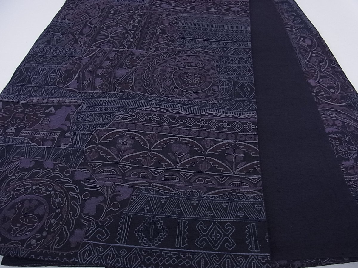 花美人着物 極上 中国三大刺繍 相良刺繍 総刺繍 六通柄袋帯 紬地 鳥獣 ...