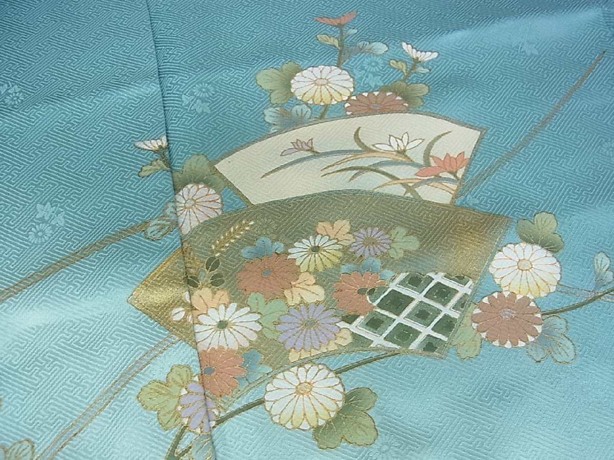 花美人着物 訪問着 地紙草花文 暈し染め 金彩 逸品 re1277