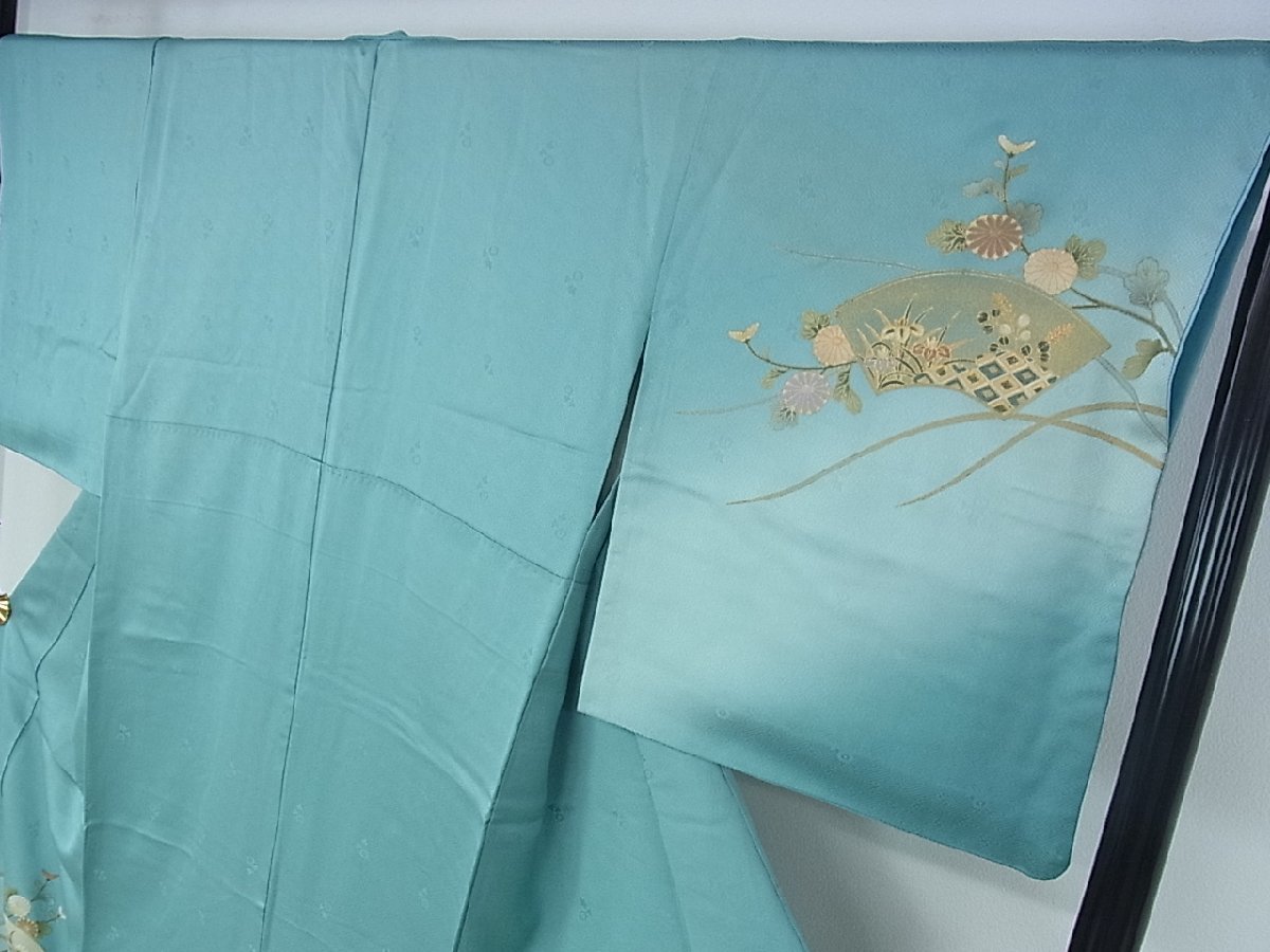 花美人着物 訪問着 地紙草花文 暈し染め 金彩 逸品 re1277