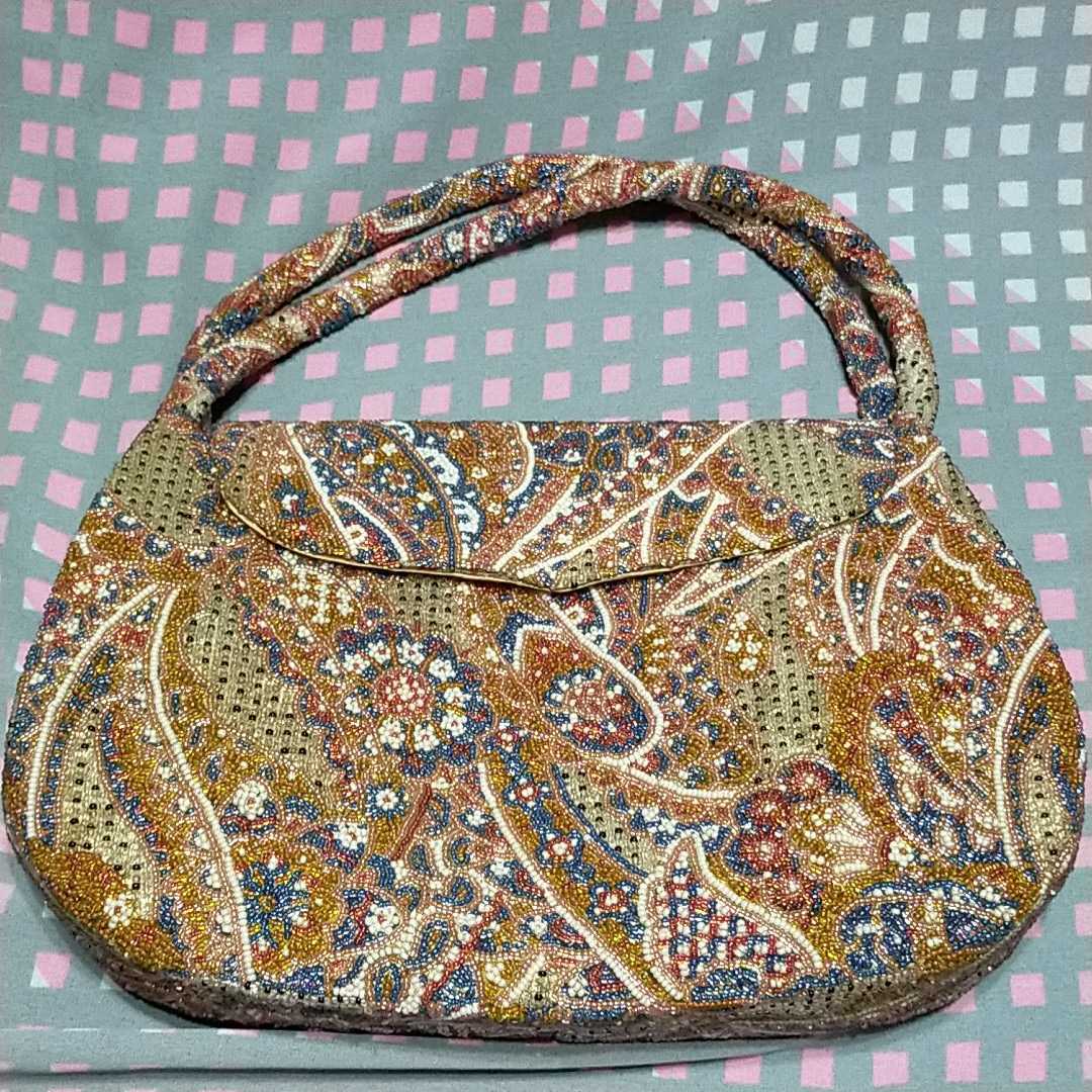 58%以上節約 ビーズバッグ 昭和レトロ ヴィンテージ 手刺繍 hosoi