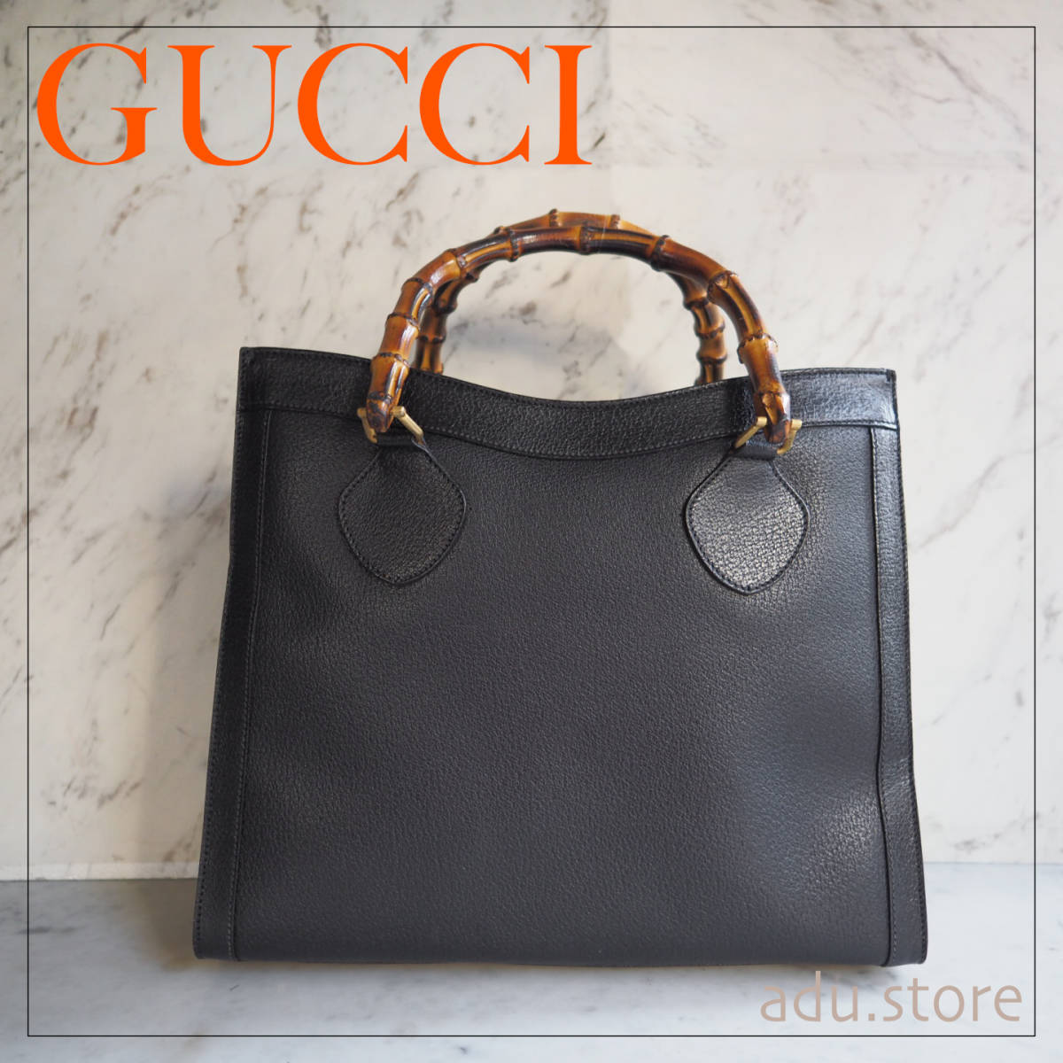 GUCCI グッチ オールドグッチ バンブーレザートートバッグ-