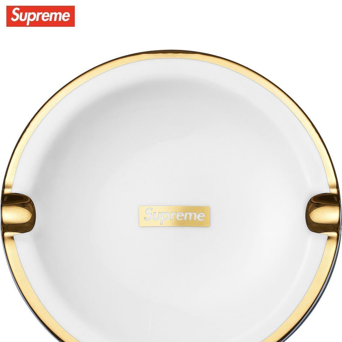 【新品 17AW Gold Trim Ashtray】 supreme シュプリーム 灰皿 diamond cut crystal glass ceramic zippo box logo nike north face