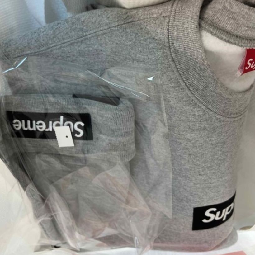 新品 灰XL 22AW Box Logo Crewneck】 supreme ボックスロゴ スウェット