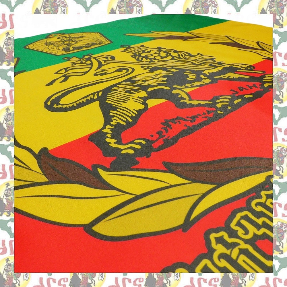 【drs】ラスタ旗 The Lion of Judah 70cm x 90cm 壁飾り レゲエ フラッグ ライオン ラスタ JAH ETHIOPIA MOA AMBESSA_画像5
