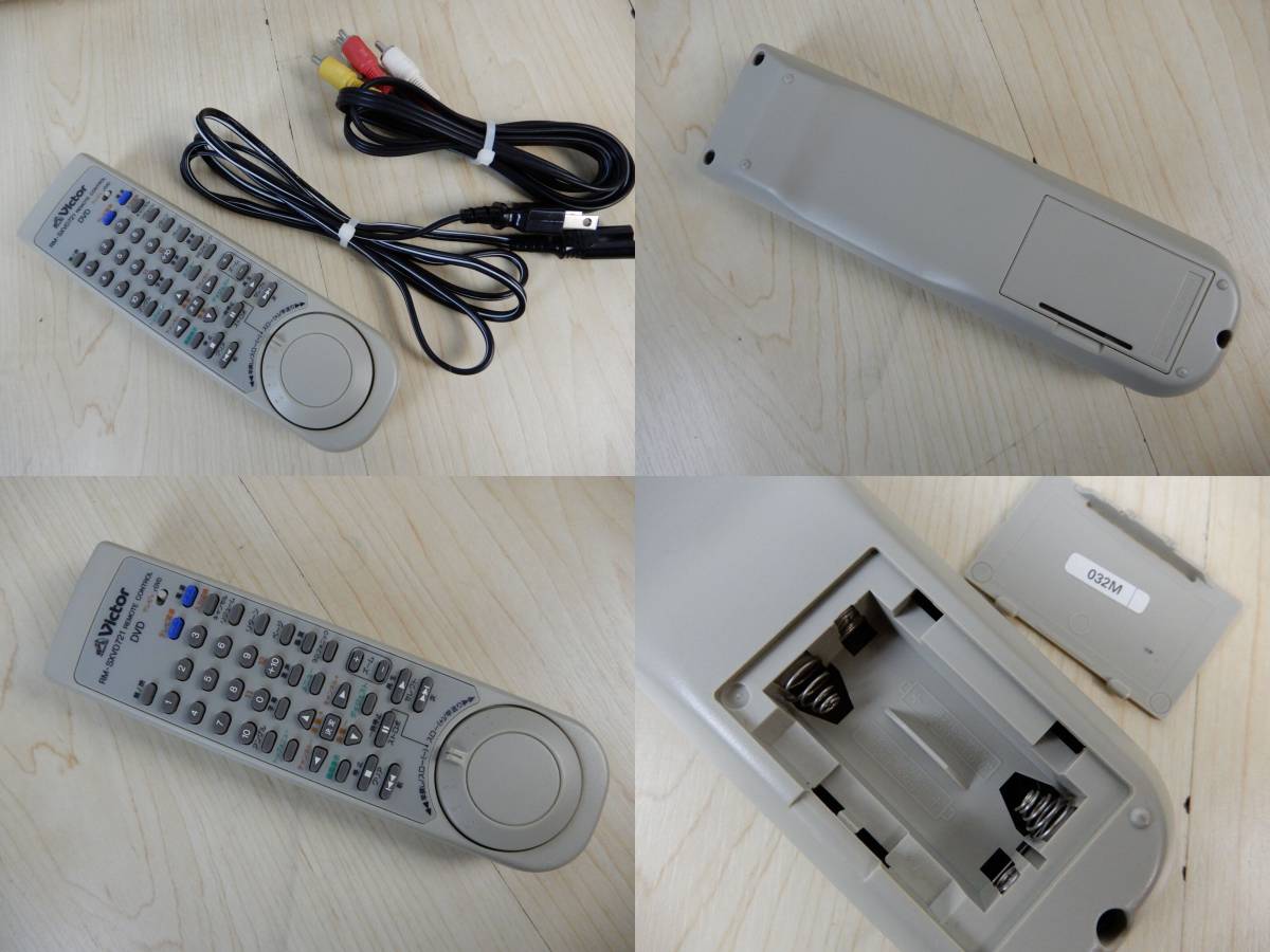 【Victoe】ビクター DVD AUDIO/VIDEO PLAYER MODEL XV-D721 純正リモコン付き 通電/動作/視聴確認 中古品 JUNK扱い 一切返品不可で！_画像7