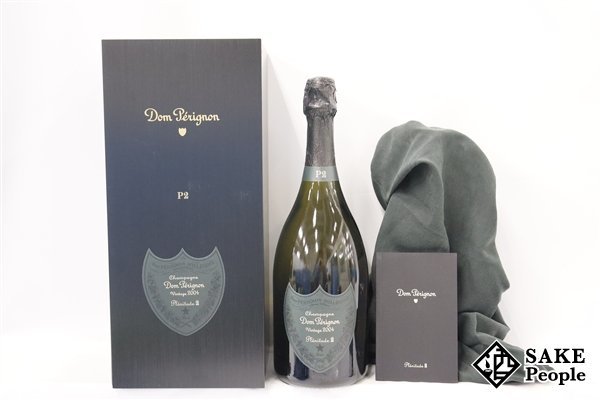 □注目! ドン・ペリニヨン P2 2004 750ml 12.5% 箱 冊子 巾着付き ...